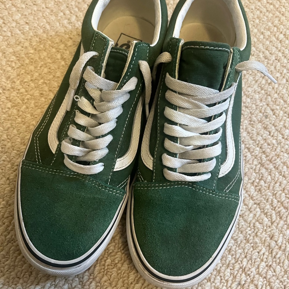 Vans Green and White Sneakers